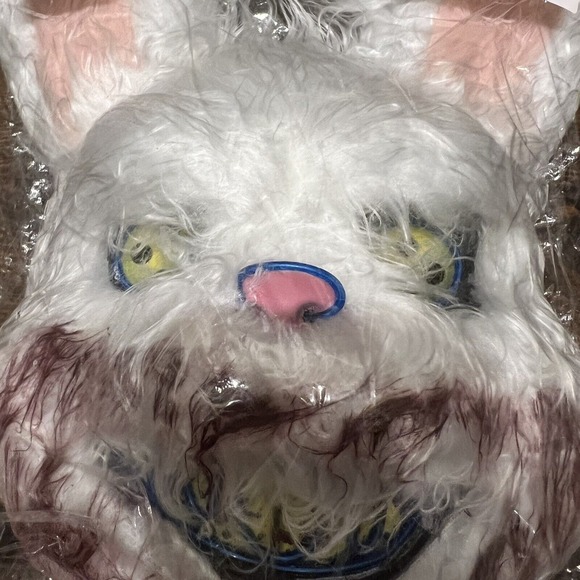 Cosplay Rabbit Mask Halloween Scary Bunny Bloody Plush Animal Head Tested Props - Picture 6 of 7